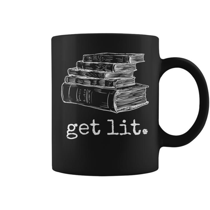 Get Lit With Books Meme Coffee Mug