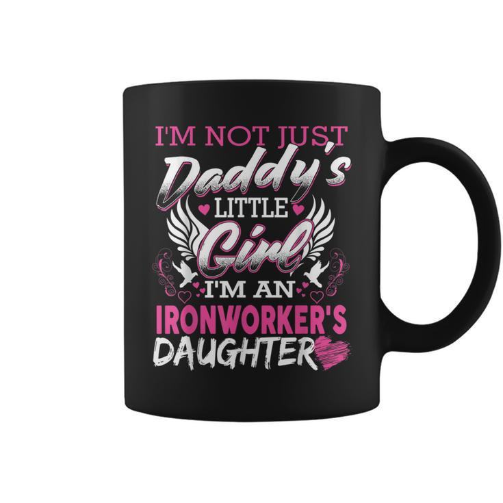 Little Daughter Girl Of Ironworker Dad Father Gift  Coffee Mug