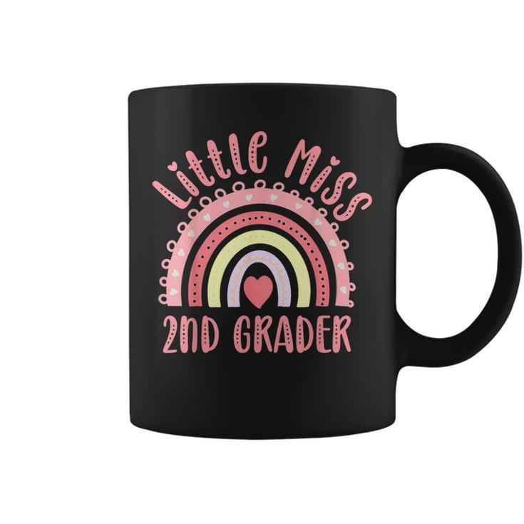 Little Miss 2Nd Second Grader Rainbow Back To School Girls Coffee Mug