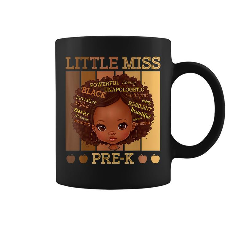 Little Miss Prek Black Girls Back To School Pre-K Student Coffee Mug