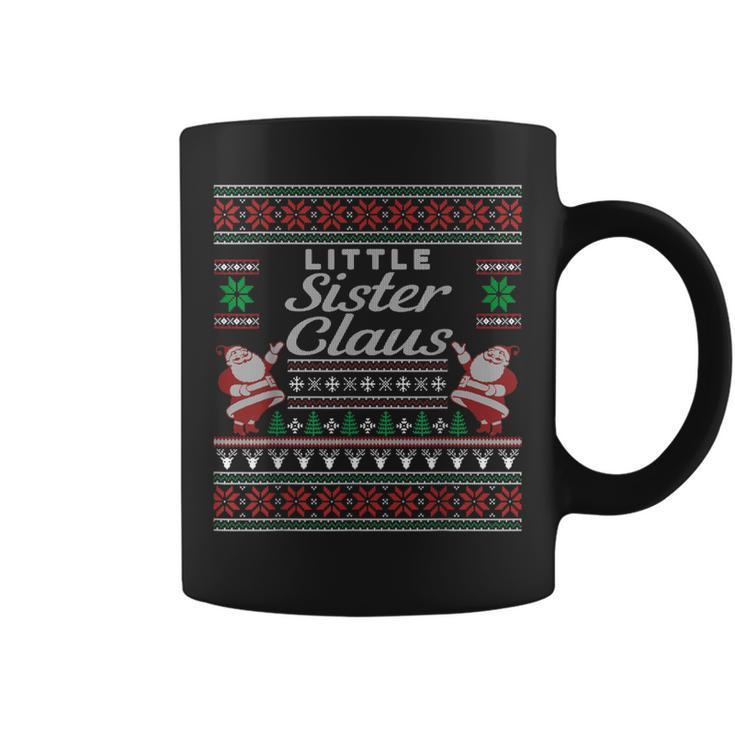 Little Sister Claus Ugly Christmas Sweater Pajamas Coffee Mug