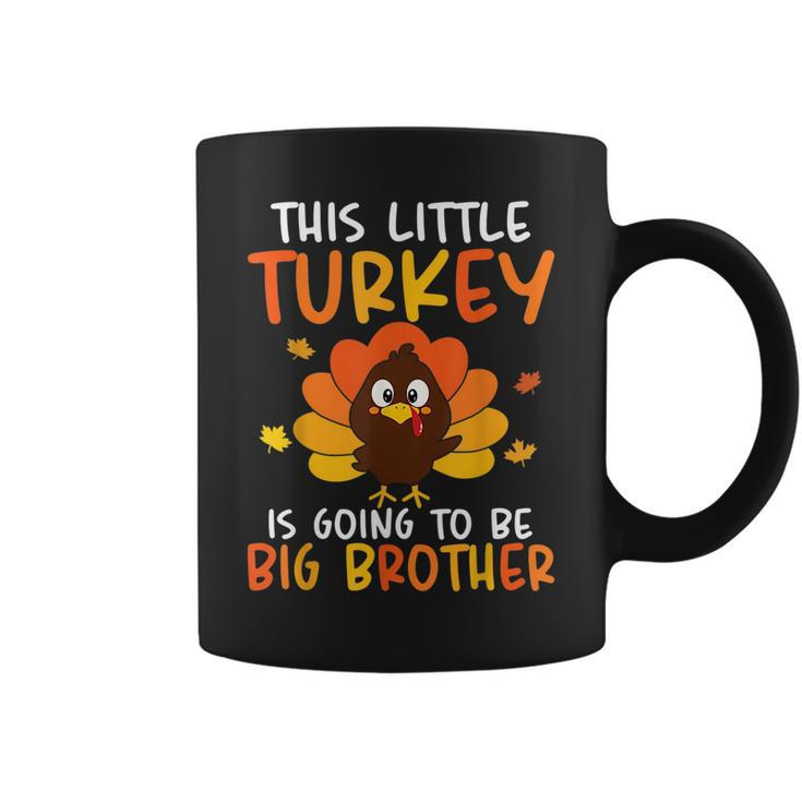 Little Turkey Pregnancy Announcement Thanksgiving Boys Kids  Coffee Mug