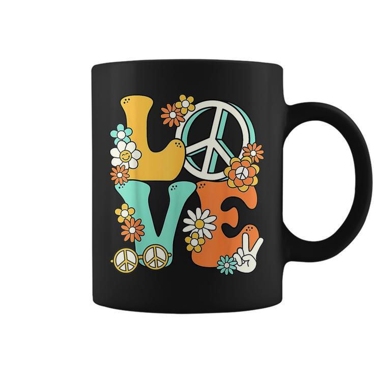 Love 60'S 70'S Party Outfit Groovy Hippie Costume Peace Sign Coffee Mug