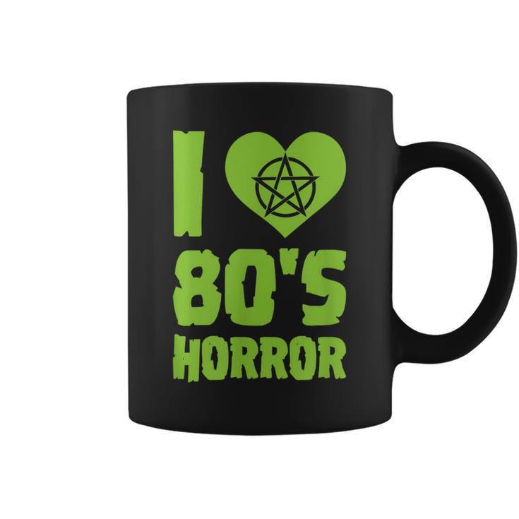 I Love 80S Horror Heart Pentagram Scary Movie Retro Vintage Scary Movie  Coffee Mug
