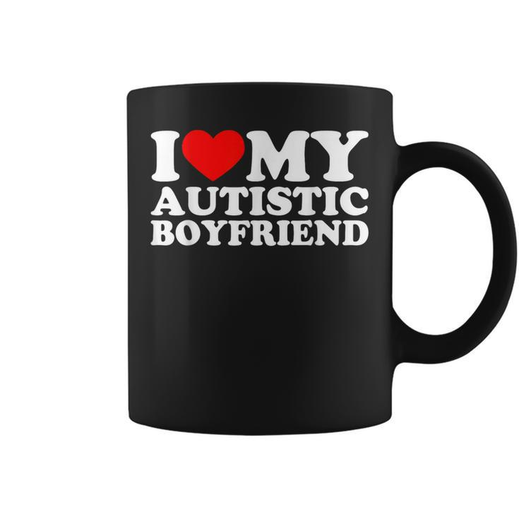 I Love My Autistic Boyfriend I Heart My Bf With Autism Coffee Mug