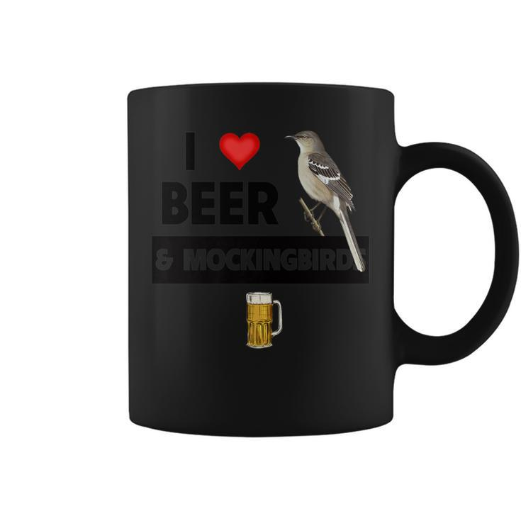 I Love Beer And Northern Mockingbird Arkansas State Bird Coffee Mug