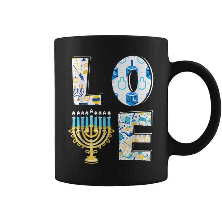 Love Cute Hanukkah Chanukah Menorah Pajama Matching Family Coffee Mug