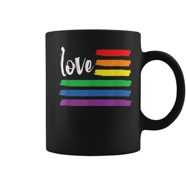 Love Gay Pride  Lgbt Rainbow Flag Men Women Kids Gift Coffee Mug