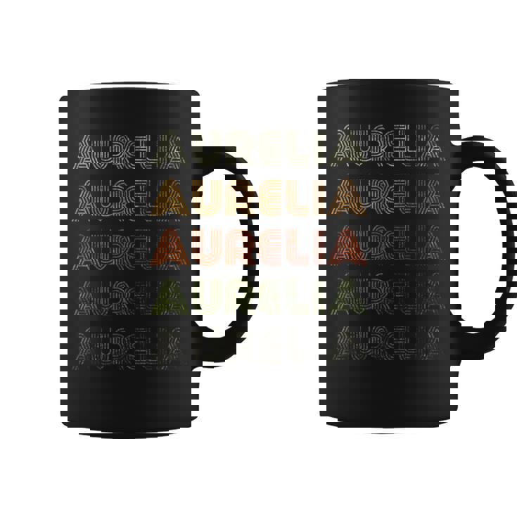 Love Heart Aurelia GrungeVintage Style Black Aurelia Coffee Mug