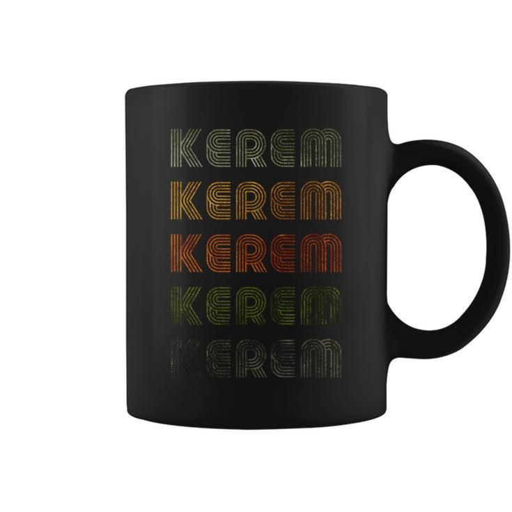 Love Heart Kerem Grunge Vintage Style Black Kerem Coffee Mug
