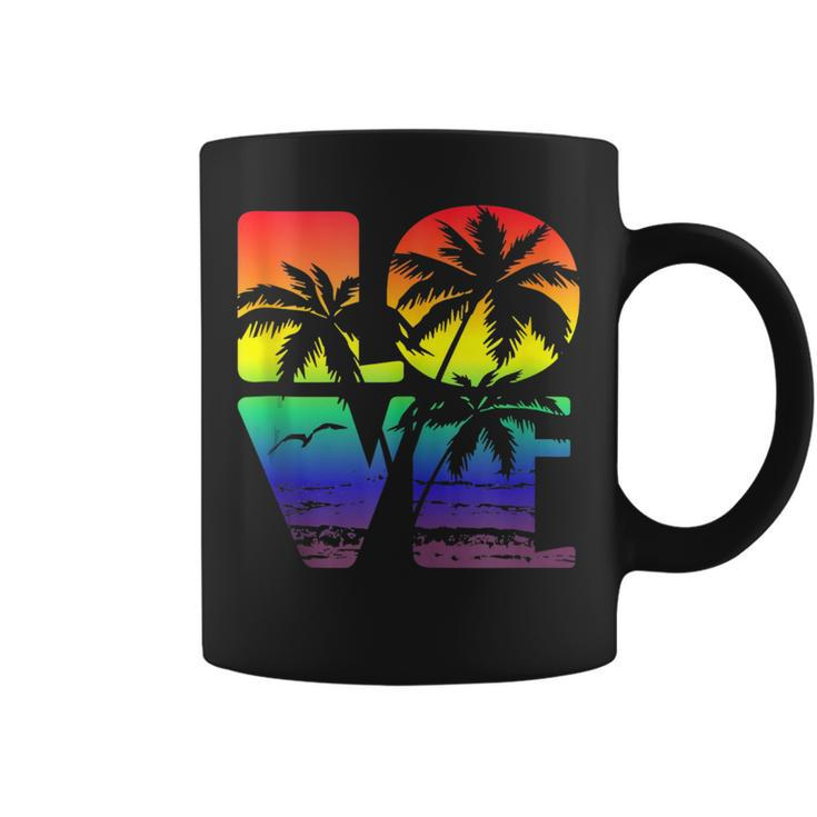 Love Is Love Gay Pride Lgbt Beach  Coffee Mug