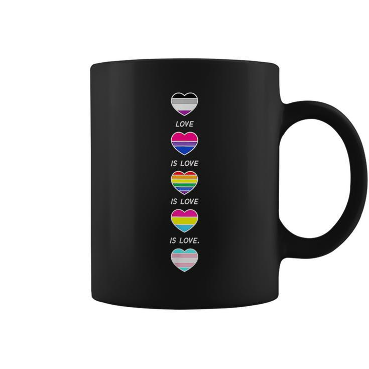 Love Is Love Pride Lgbtq Lgbt Gay Asexual Bi Pansexual Trans  Coffee Mug