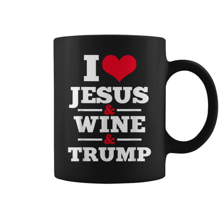 Love Jesus Wine Trump Religious Christian Faith Mom Coffee Mug