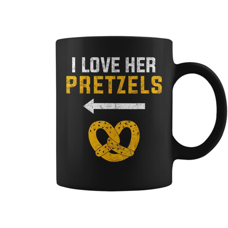 I Love Her Pretzels Matching Couple Oktoberfest Coffee Mug