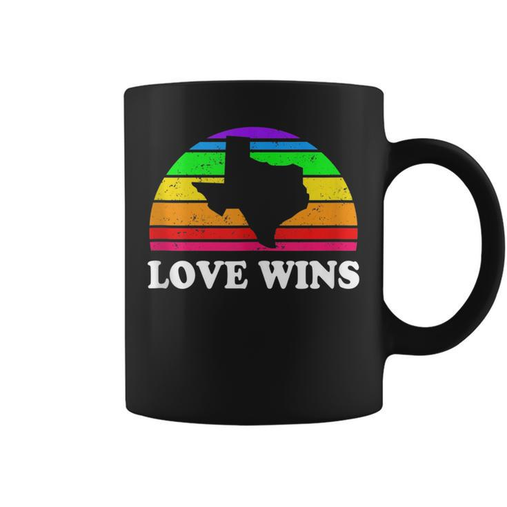 Love Wins Gay Pride Texas Rainbow Houston Austin Dallas  Coffee Mug