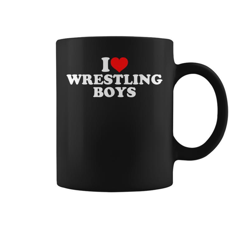 I Love Wrestling Boys Coffee Mug