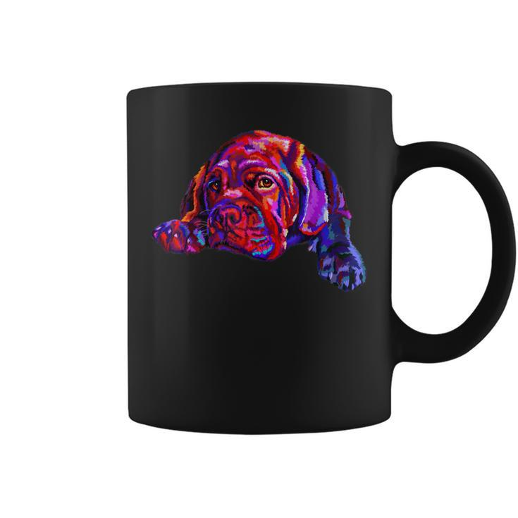 Lovely Dogue Give Dog Treats And Receive A Kiss Colorful Coffee Mug
