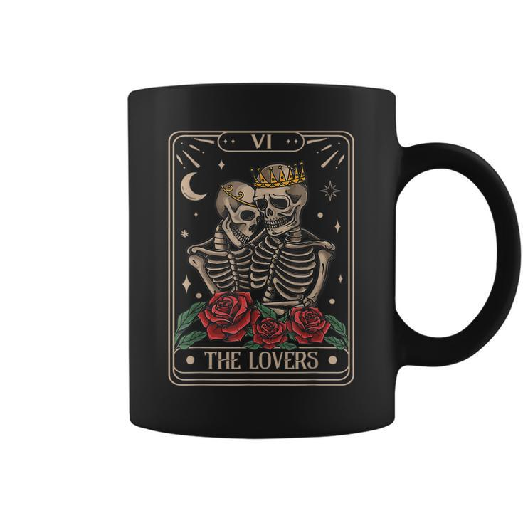 The Lovers Vintage Tarot Card Astrology Skull Horror Occult Astrology  Coffee Mug