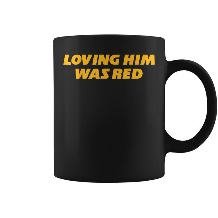 Loving Him Was Red Retro Football Cute Girl Halloween Coffee Mug