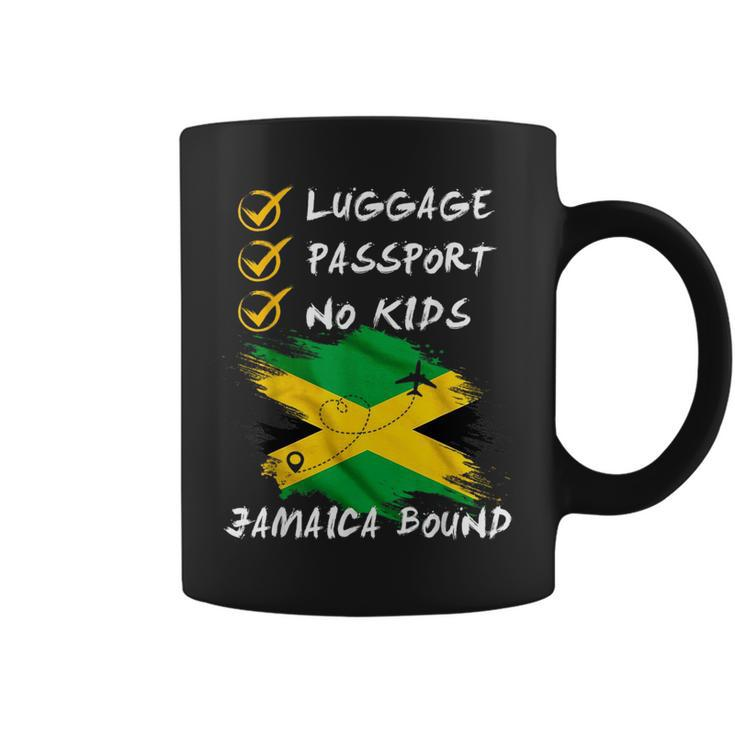 Luggage Passport No Kids Jamaica Travel Vacation Outfit  Coffee Mug
