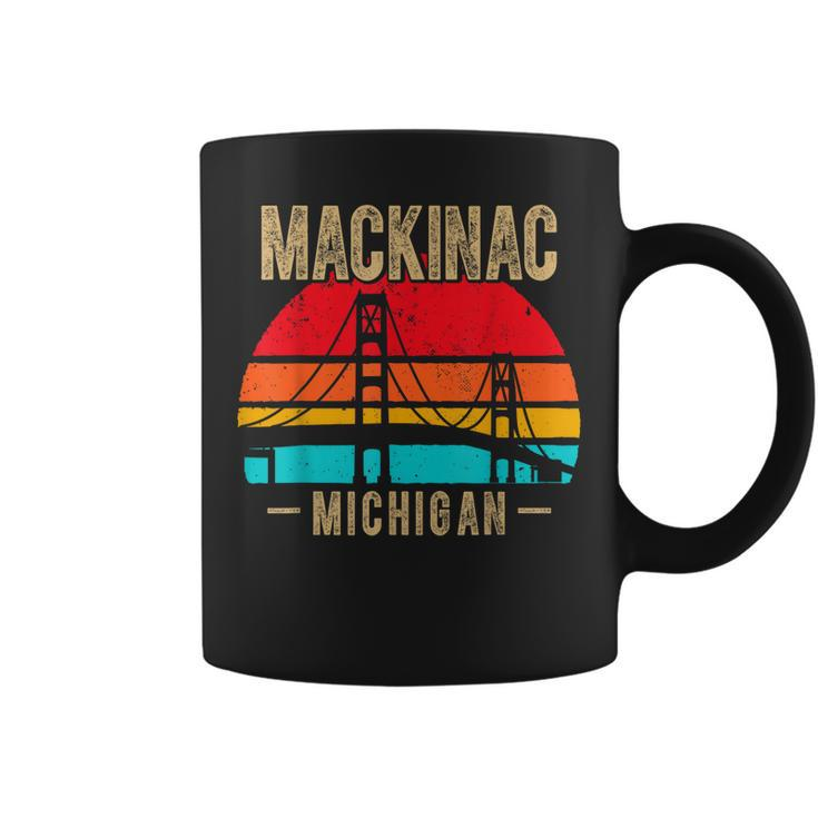 Mackinac Bridge Mackinaw Retro Vintage Michigan Souvenir  Coffee Mug