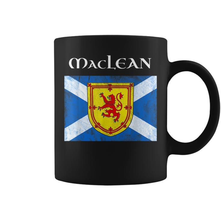Maclean Scottish Clan Name Gift Scotland Flag Festival Coffee Mug