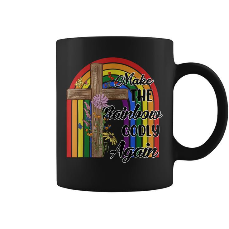 Make The Rainbow Godly Again Lgbt Flag Gay Pride Christian  Coffee Mug
