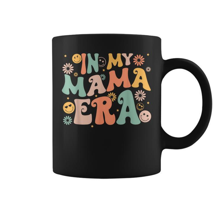 In My Mama Era Cute Smile Face Groovy Mom Mama Mother Era Coffee Mug