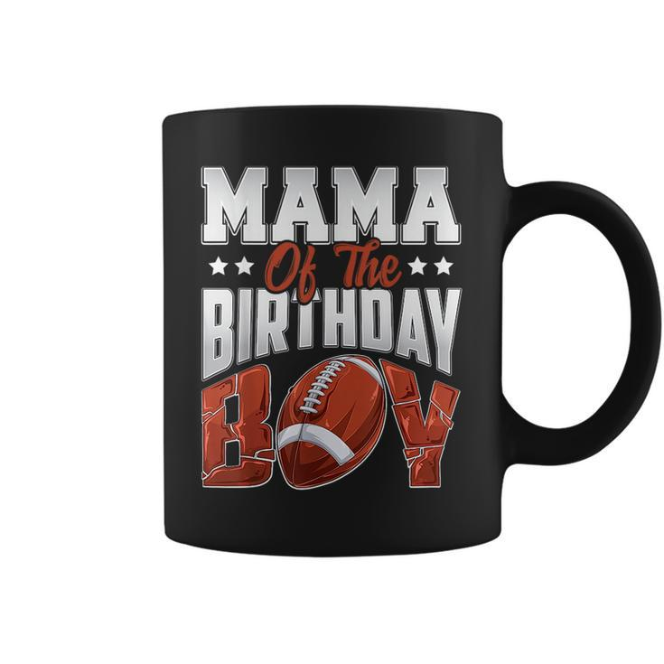 Mama Football Birthday Boy Family Baller B-Day Party  Coffee Mug