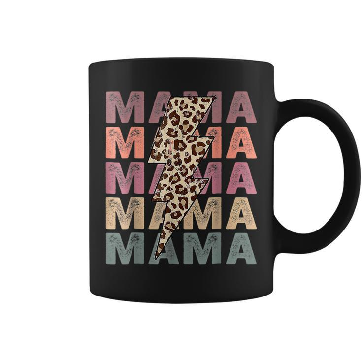 Mama Leopard Funny Mom Lightning Bolt Retro Mothers Day  Gifts For Mom Funny Gifts Coffee Mug