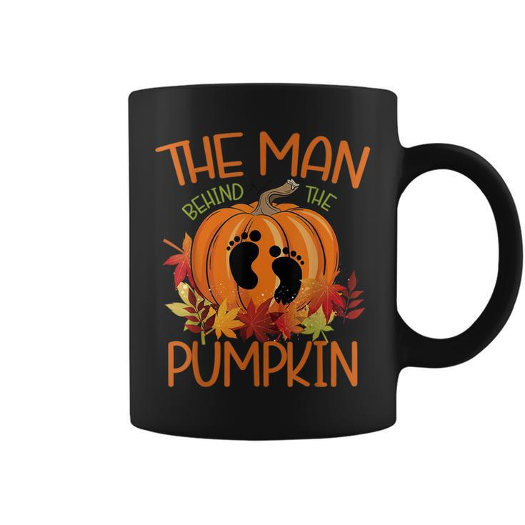 The Man Behind The Pumpkin Halloween Pregnancy Halloween Pregnancy  Coffee Mug