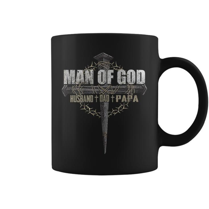 Man Of God Husband Dad Papa  Gift For Mens Coffee Mug