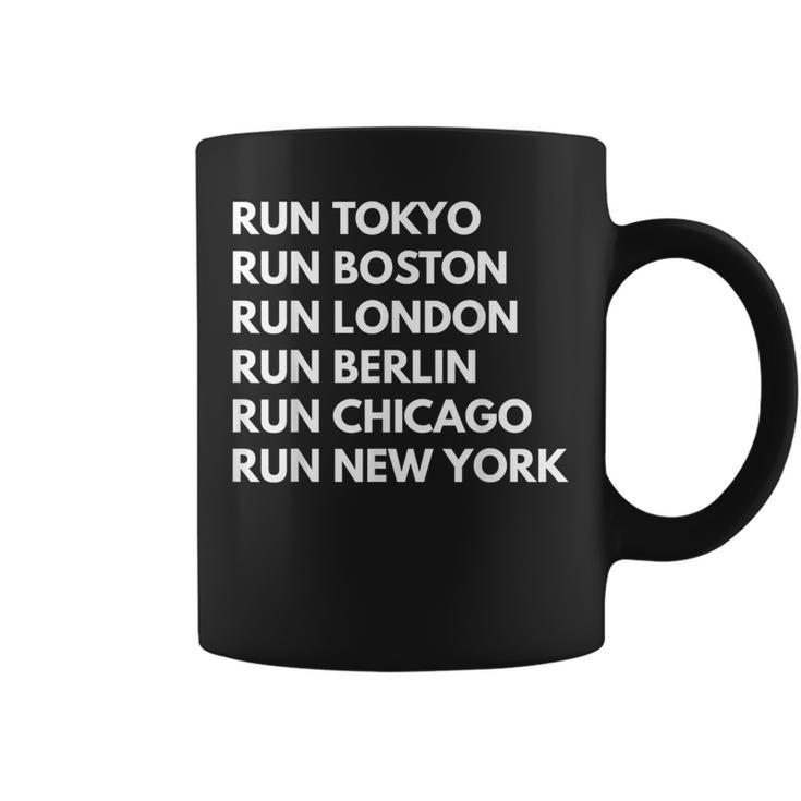 Marathon Majors Running Jog Motivational Coffee Mug
