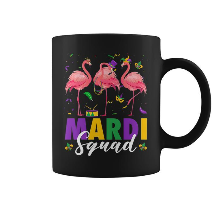 Mardi Squad Jester Flamingo Mardi Gras Fat Tuesday Parade   Coffee Mug
