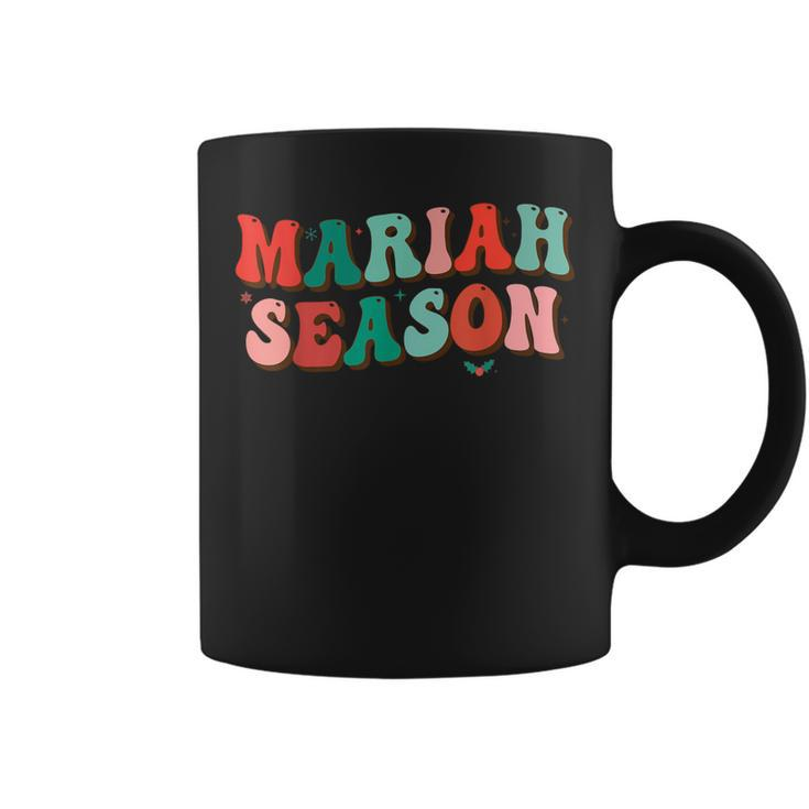 Mariah Season Christmas Retro Groovy Xmas Coffee Mug