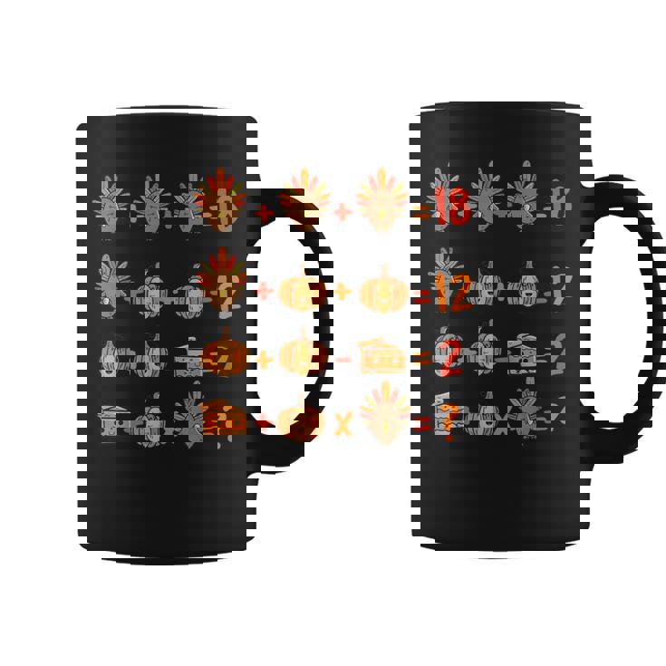 Math Teacher And Geeks Thanksgiving Kawaii Turkey Pumpkin Coffee Mug