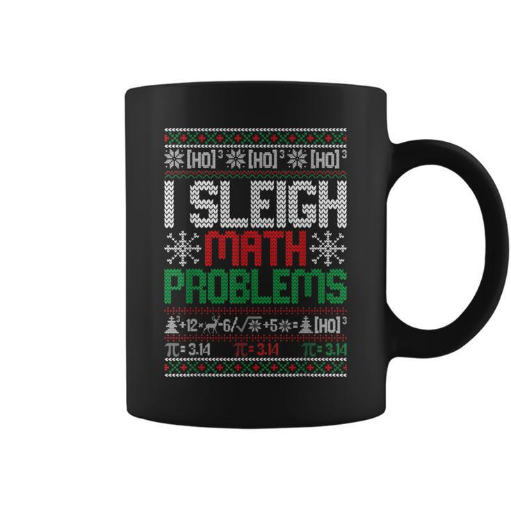 Math Teacher I Sleigh Math Problems Christmas Ugly Sweater Coffee Mug
