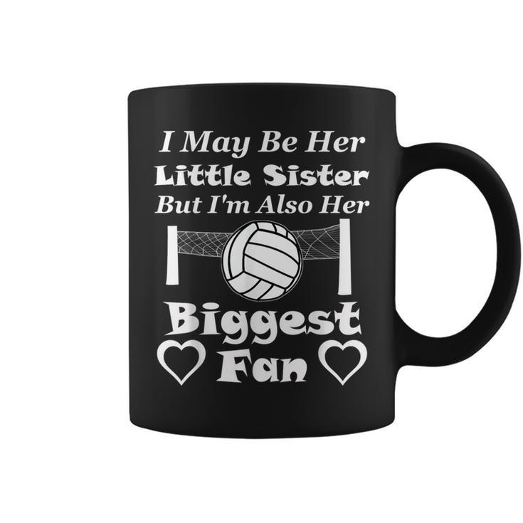 I May Be Her Little Sister Biggest Fan Volleyball Coffee Mug