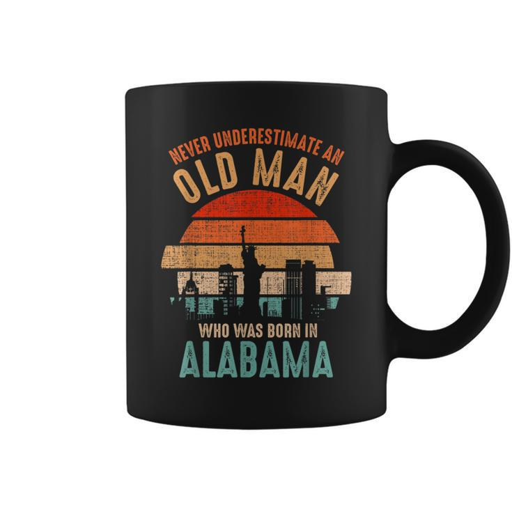 Mb Never Underestimate An Old Man Born In Alabama Coffee Mug
