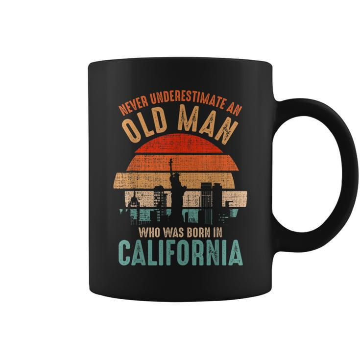 Mb Never Underestimate An Old Man Born In California Coffee Mug