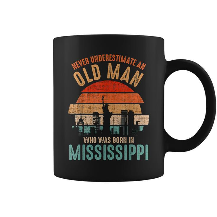 Mb Never Underestimate An Old Man Born In Mississippi Coffee Mug