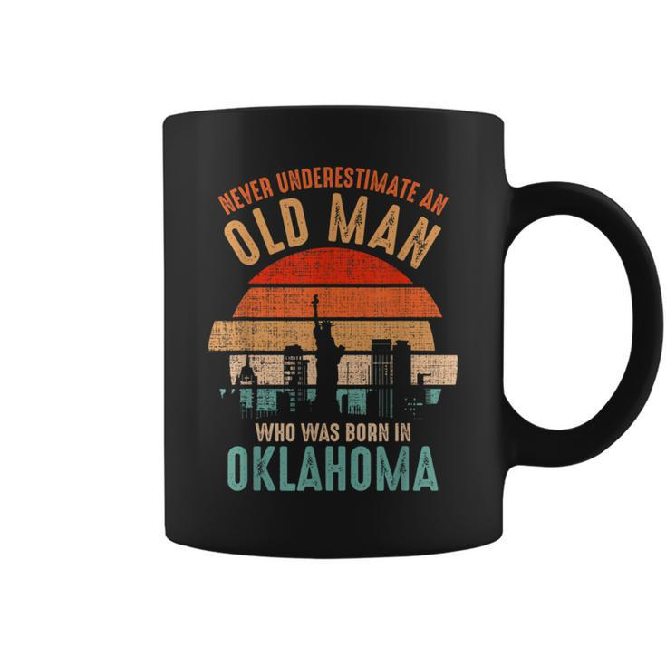 Mb Never Underestimate An Old Man Born In Oklahoma Coffee Mug