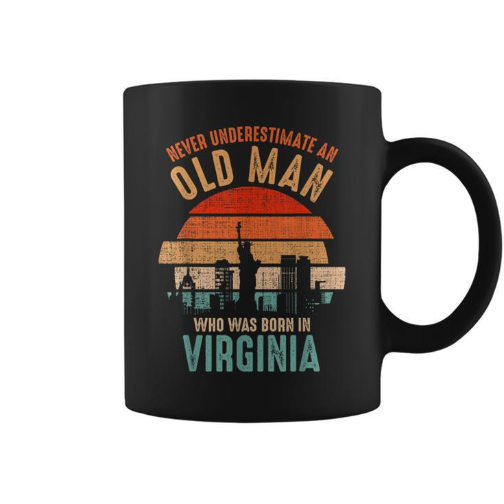 Mb Never Underestimate An Old Man Born In Virginia Coffee Mug