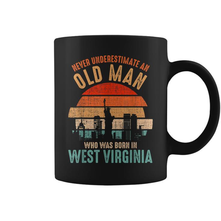 Mb Never Underestimate An Old Man Born In West Virginia Coffee Mug