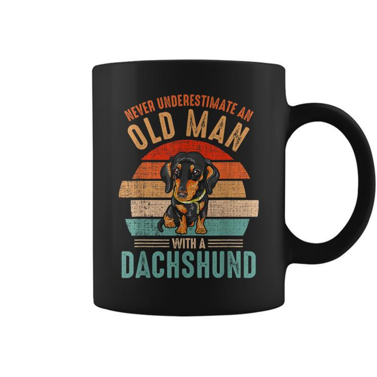 Mb Never Underestimate An Old Man With A Dachshund Coffee Mug
