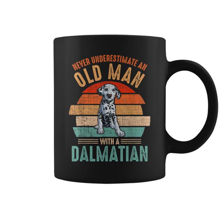 Mb Never Underestimate An Old Man With A Dalmatian Coffee Mug