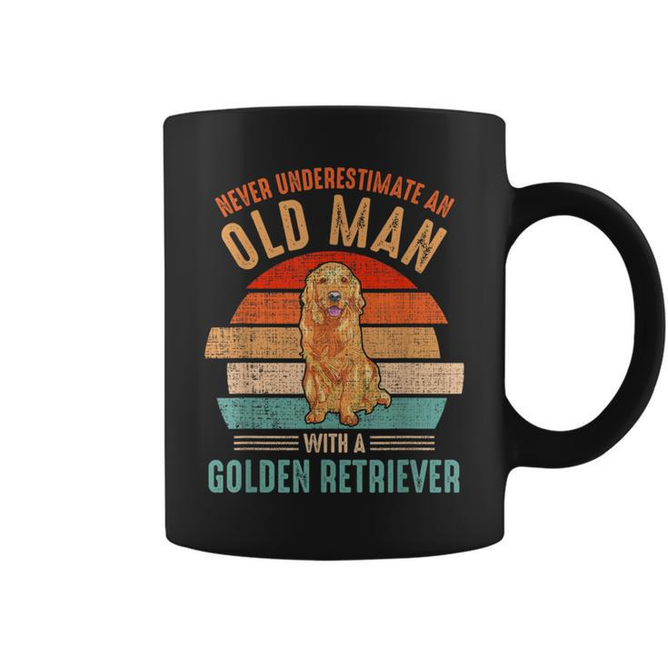 Mb Never Underestimate An Old Man With Golden Retriever Coffee Mug