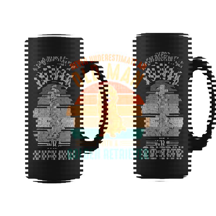 Mb Never Underestimate An Old Man With Golden Retriever Coffee Mug