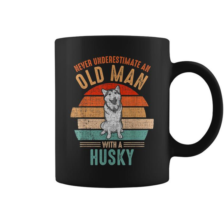 Mb Never Underestimate An Old Man With A Husky Coffee Mug