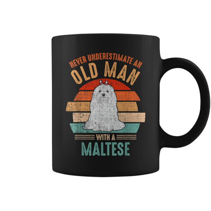 Mb Never Underestimate An Old Man With A Maltese Coffee Mug